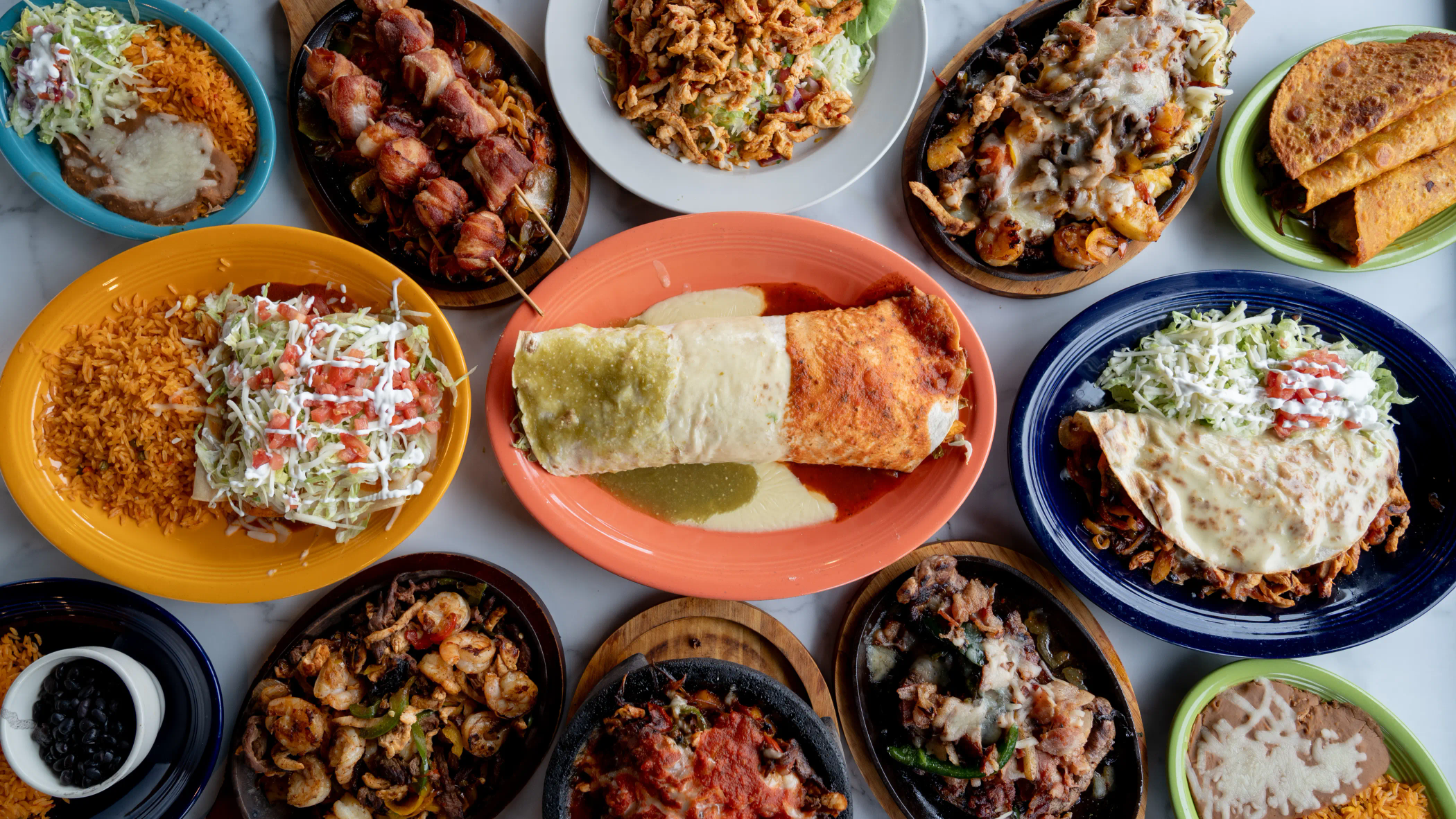Casa Azteca most popular dishes on a table